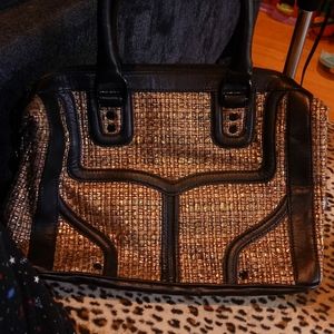 ☕NWT Rebecca Minkoff Mini MAB Bombe Gold Tweed